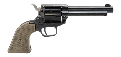 Heritage Mfg RR22B4-FDEPG Rough Rider 22 LR 6 Shot 4.75" Black Barrel, Cylinder & Zinc Alloy Frame, FDE Polymer Grip, Manual Safety, Exposed Hammer                                                     