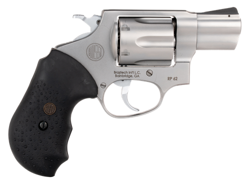 Rossi 2-RP629 RP62 Small 38 Special +P 357 Mag 6 Shot 2" Stainless Steel Barrel, Cylinder & Frame, Black Rubber Grip, Hammer Block Safety, Exposed Hammer                                               