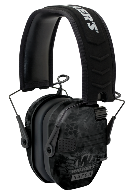 Walker's GWPRSEMYP Razor Slim Electronic Muff 23 dB,Over the Head,  Typhoon Camo/Black Polymer                                                                                                          