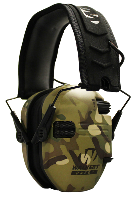 Walker's GWPRSEMMCC Razor Slim Electronic Muff 23 dB Over the Head MultiCam/Black Polymer                                                                                                               