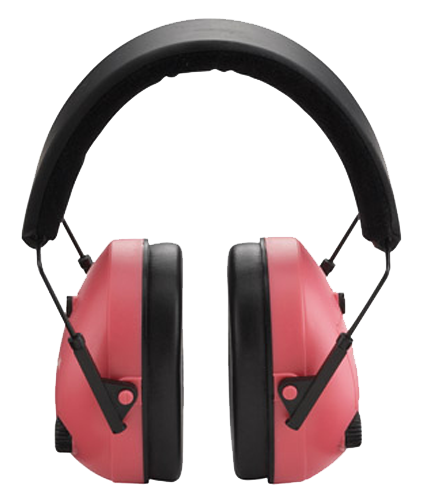 Champion Targets 40975 Electronic Muffs  25 dB Over the Head Pink/Black                                                                                                                                 