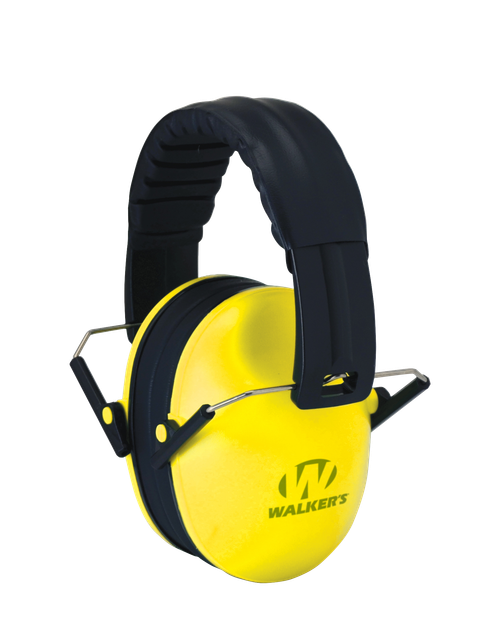 Walker's GWPFKDMYL Baby & Kids Folding Muff 23 dB Over the Head Yellow/Black Polymer                                                                                                                    