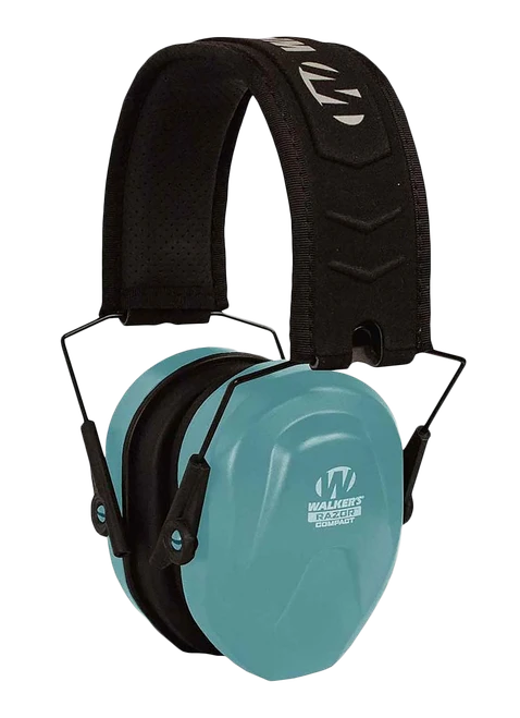 Walker's GWPCRPASTL Razor Compact Passive Muff 24 dB Over the Head Teal/Black Polymer Fits Youth/Women                                                                                                  