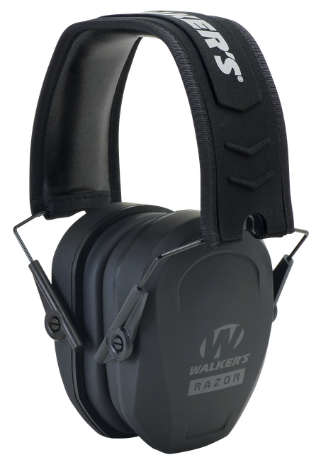 Walker's GWPRSMPAS Razor Slim Passive Muff 27 dB Over the Head Black Polymer                                                                                                                            