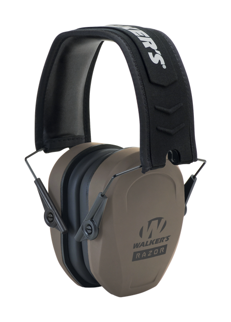 Walker's GWPRSMPASFDE Razor Slim Passive Muff 27 dB Over the Head Flat Dark Earth/Black Polymer                                                                                                         