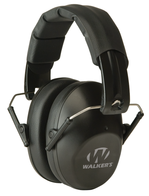 Walker's GWPFPM1 Pro Low Profile Folding Passive Muff 22 dB Over the Head Black Polymer                                                                                                                 