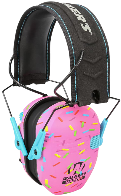 Walker's GWPRSEMSPRNKP Razor Slim Electronic Muff 23 dB Over the Head Pink Sprinkles                                                                                                                    