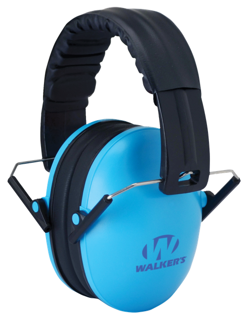 Walker's GWPFKDMBL Baby & Kids Folding Muff 23 dB Over the Head Blue/Black Polymer                                                                                                                      