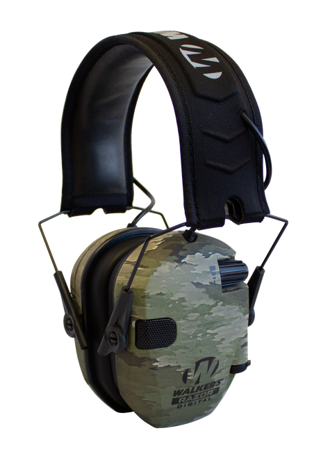 Walker's GWPDRSEMAIX Razor PRO Digital Electronic Muff Polymer 23 dB Over the Head ATACS-IX Camo/Black Adult                                                                                            