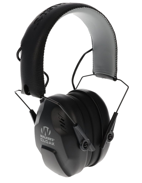 Walker's GWPCLKDM Cloak Dual Mic Electronic Muff Over the Head 23-25 dB Black                                                                                                                           