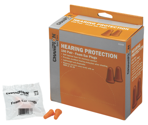 Champion Targets 40959 Molded Ear Plugs  32 dB In The Ear Contouring Orange Foam 100 Pair                                                                                                               