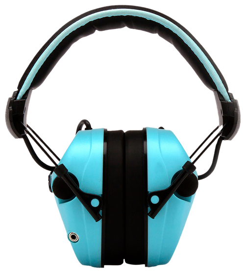 Pyramex VGPME26 Venture Gear Sentinel Muff Polymer 26 dB Over the Head Powder Blue/Black Adult 1 Pair                                                                                                   