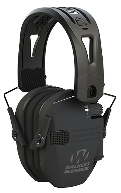 Walker's GWPRSEMRH RAZR Razor Tacti-Grip 23 dB Over the Head Black Polymer                                                                                                                              