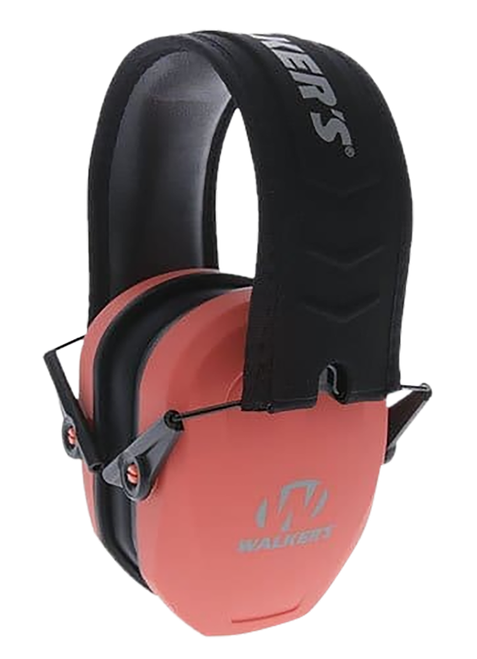 Walker's GWPRSMPASCOR Razor Slim Passive Muff 27 dB Over the Head Coral/Black Polymer                                                                                                                   