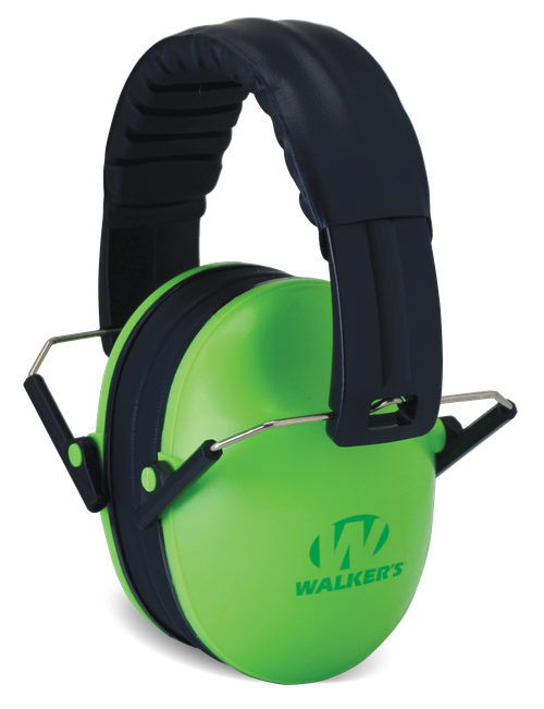 Walker's GWPFKDMLG Baby & Kids Folding Muff 23 dB Over the Head Lime Green/Black Polymer                                                                                                                