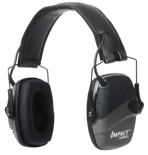 Howard Leight R02524 Impact Sport Electronic Muff 22 dB Over the Head Gray/Black Adult 1 Pair                                                                                                           