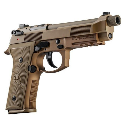 Beretta USA JS92M9A4G M9A4  9mm Luger 5.10" Threaded Barrel 10+1, Flat Dark Earth Cerakote Polymer Frame, Serrated Steel Optic Cut Slide, Polymer Grip & Decocker Safety                                