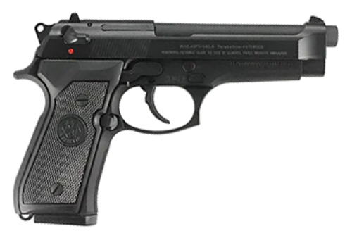 Beretta USA JS92F300 92FS *CA Compliant Full Size Frame 9mm Luger 10+1 4.90" Black Bruniton Barrel, Serrated Steel Slide, Black Bruniton Aluminum Frame w/Beavertail, Ambidextrous, USA Made            