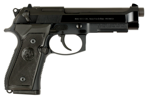 Beretta USA JS92M9A1CA M9A1 *CA Compliant Full Size Frame 9mm Luger 10+1, 4.90" Black Steel Barrel, Black Bruniton Serrated Steel Slide, Black Aluminum Frame w/Picatinny Rail                          