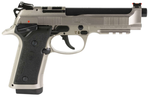 Beretta USA J92XPC020 92X PCO Full Size Frame 9mm Luger 10+1, 4.90" Black Barrel, Gray Nistan Optic Ready/Serrated Steel Slide & Frame w/Beavertail & Picatinny Rail                                    
