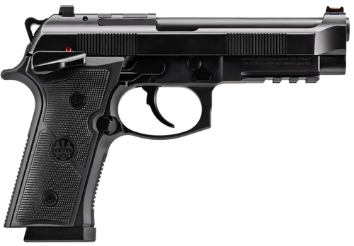 Beretta USA J92XFMSDA15 92GTS  9mm Luger 15+1 4.70" Black Inox Steel Barrel, Black Cerakote Optic Ready/Serrated Steel Slide + Aluminum Frame w/Beavertail & Picatinny Rail, Ambidextrous               