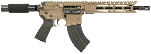 Diamondback DB1915O061 DB15  7.62x39mm 28+1 10", FDE, Carbon Lower, 9" M-LOK Handguard, Black Padded Buffer Tube/Magpul Grip                                                                            