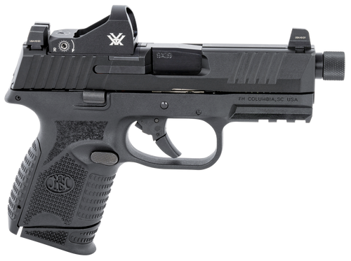 FN 509CT w/Optic 9mm Luger 12+1/24+1 4.32" Black Steel Threaded Barrel, Black PVD Optic Cut/Serrated Steel Slide & Polymer Frame w/Picatinny Rail, Vortex Viper Red Dot, Ambidextrous