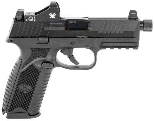 FN 66100846 509 Tactical 9mm Luger 10+1 4.50" Threaded Barrel, Matte Black Polymer Frame w/Mounting Rail, Optic Cut Matte Black Stainless Slide, No Manual Safety, Includes Viper Red Dot               