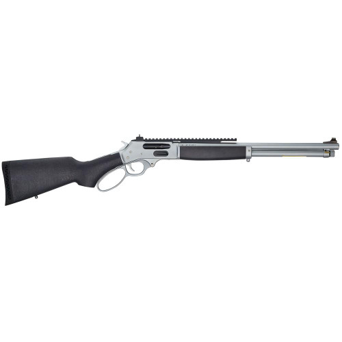 Henry All-Weather Lever Action Side Gate Rifle .45-70 4rd Magazine 18.43" Barrel Black and Silver with Picatinny Rail