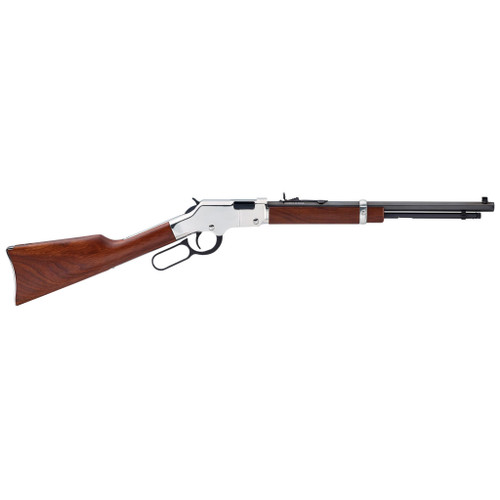 Henry Golden Boy Silver Compact/Short LOP Rifle 22 LR 12rd Capacity 17" Barrel Walnut Henry Golden Boy Silver Compact/Short LOP Rifle 22 LR 12rd Capacity 17" Barrel Walnut