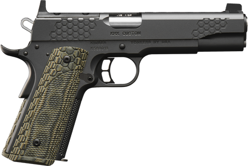 Kimber Mfg.,inc 3000360 KHX Custom (OR) 45 ACP 8+1 5" Front Serrations Stainless Steel Slide Gray KimPro II G-10 Grip                                                                                   
