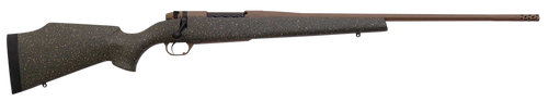 Weatherby MWL01N65RWR6B Mark V Weathermark LT 6.5 Wthby RPM 4+1 24" Barrel/Rec. w/Flat Dark Earth Cerakote Finish, Flat Dark Earth Speckled Green Fixed Monte Carlo Fiberglass Stock                    