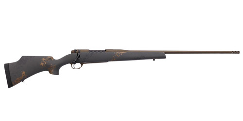 Weatherby Mark V Camilla Ultra Lightweight Carbon 6.5 Creedmoor Rifle 3rd Magazine 22" Barrel Fiberglass Stock Black Grey Gold