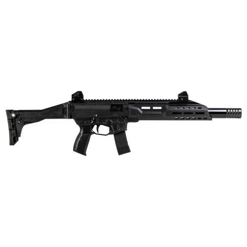 CZ USA Scorpion 3 Plus Carbine Rifle 9mm Luger 20rd Magazines (5) 16" 1/2x28 Threaded Barrel Black with Folding Stock