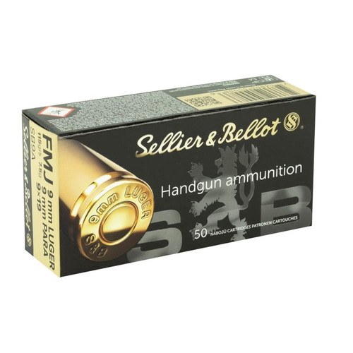 Sellier & Bellot Pistol & Revolver Ammo 9mm Luger 115 gr FMJ 50/ct Sellier & Bellot Pistol & Revolver Ammo 9mm Luger 115 gr FMJ 50/ct