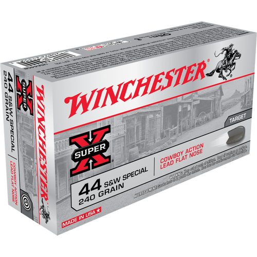 Winchester Cowboy Load Handgun Ammunition .44 Spl 240 gr. LRN 750 fps 50/ct Winchester Cowboy Load Handgun Ammunition .44 Spl 240 gr. LRN 750 fps 50/ct