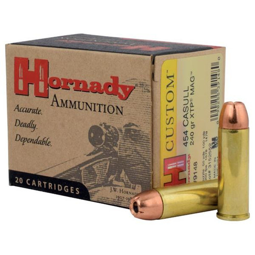 Hornady Custom Handgun Ammunition .454 Casull 240 gr XTP-Mag 1900 fps 20/box