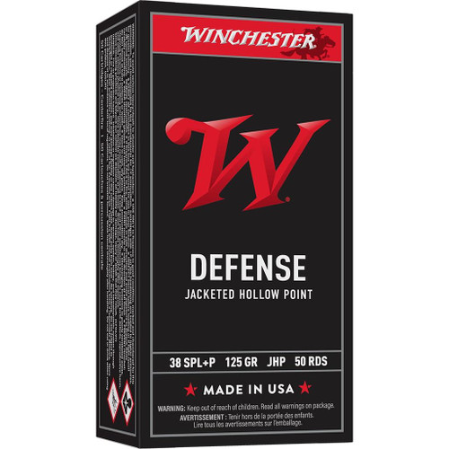 Winchester USA Handgun Ammunition .38 Spl+P 125 gr. JHP 945 50/ct