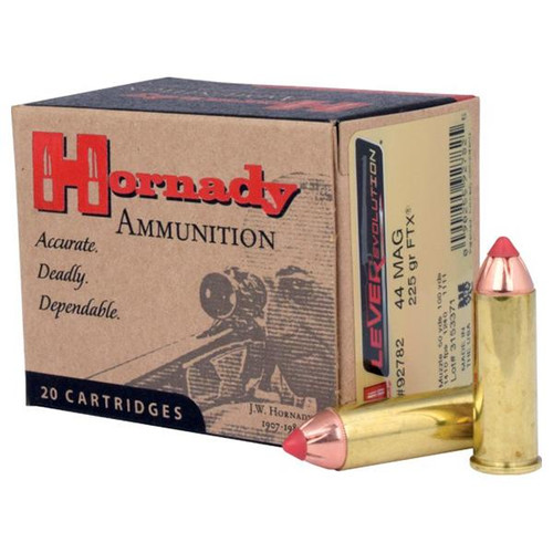 Hornady LEVERevolution Handgun Ammunition .44 Mag 225 gr FTX 1410 fps 20/box