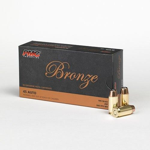 PMC Bronze Handgun Ammunition .45 ACP 185 gr JHP 900 fps 50/ct PMC Bronze Handgun Ammunition .45 ACP 185 gr JHP 900 fps 50/ct
