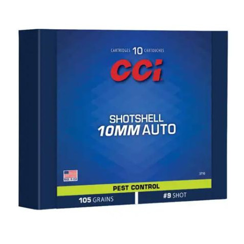 CCI Pest Control Handgun Shotshells 10mm Auto 53gr 9 Shot 890 fps 10/ct