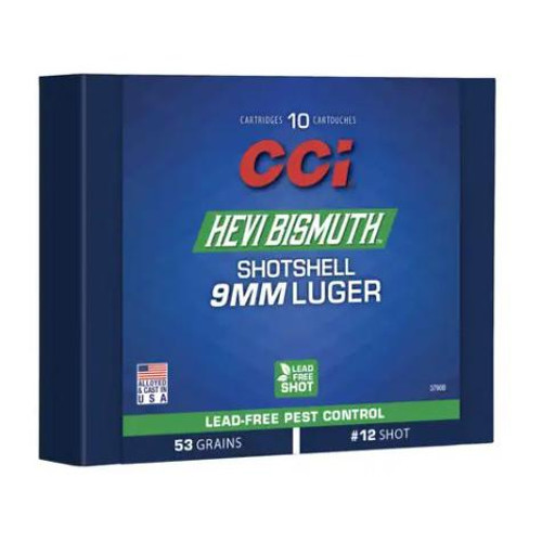 CCI Hevi Bismuth Centerfire Shotshell 9mm Luger 43gr 11 950 fps 10/ct CCI Hevi Bismuth Centerfire Shotshell 9mm Luger 43gr 11 950 fps 10/ct