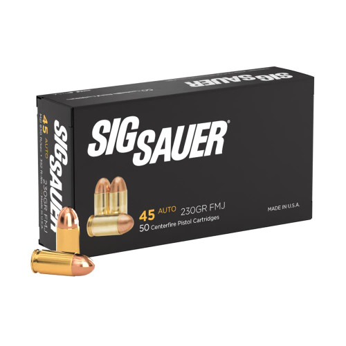 Sig Elite Performance Handgun Ammunition .45 ACP 230 gr FMJ 830 fps 50/ct