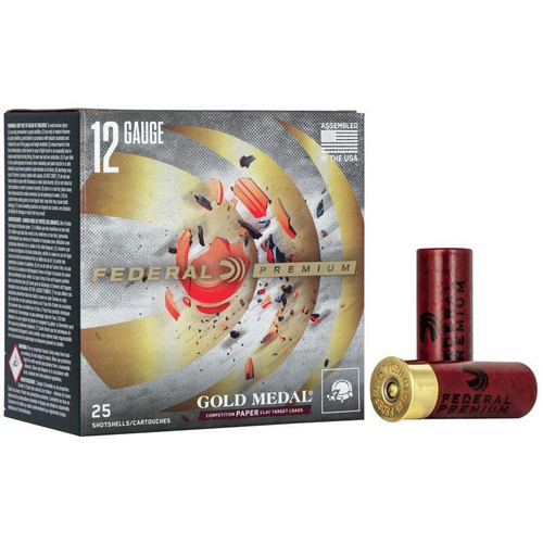 Federal Gold Medal Paper Shotshells 12ga 2-3/4" 1-1/8oz 1145 fps 8 25/ct Federal Gold Medal Paper Shotshells 12ga 2-3/4" 1-1/8oz 1145 fps 8 25/ct