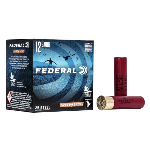 FEDERAL SPEED-SHOK HIGH VELOCITY STEEL 12GA 3-1/2" 1-3/8OZ BBB AMMO 25RD