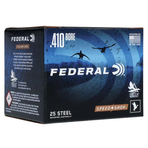 FEDERAL SPEED-SHOK HIGH VELOCITY STEEL 410GA 3" 3/8OZ 6 AMMO 25RD