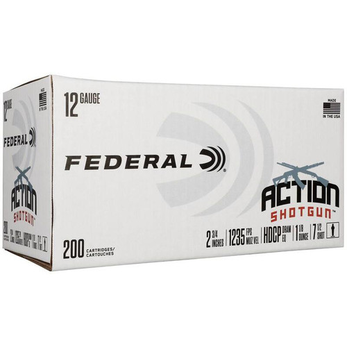 Federal Action Shotgun Shotshells 12ga 2-3/4 1-1/8oz 1235 fps 7.5 200/ct (Case)