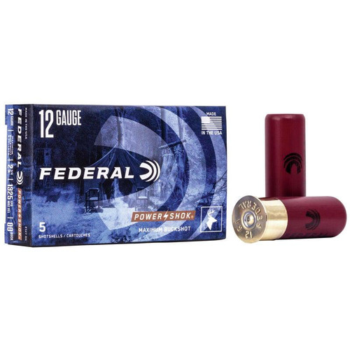 Federal Power-Shok 12ga 2-3/4" 9 plts 00 1325 fps 5/ct Federal Power-Shok 12ga 2-3/4" 9 plts 00 1325 fps 5/ct