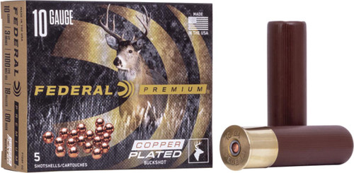 Federal Premium Vital-Shok Shotshells 10ga 3-1/2" 18 plts 1100 fps 00 5/ct