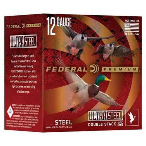 Federal Premium Ultra Steel Shotshells 12ga 3" 1-1/4oz 1450 fps 2 & 4 Shot 10/ct